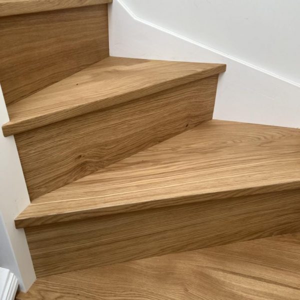 Oak Stair Winder Kite Tread & Riser Cladding